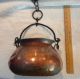 Vintage Hand Forged Hammered Copper Hanging Pot Hearth Ware photo 8