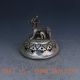 Chinese Hand Carved Silver Copper Louts Incense Burner W Foo Dog Lid Incense Burners photo 10