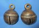 Antique Old Collectible Hand Carved 1 Pair Solid Brass Cow Camel Bell India photo 1