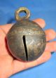 Antique Old Collectible Hand Carved 1 Pair Solid Brass Cow Camel Bell India photo 2