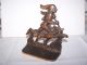 Cast Iron Bookend Man Running With Dog 1 Bookend Metalware photo 1
