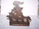 Cast Iron Bookend Man Running With Dog 1 Bookend Metalware photo 3