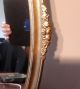 Antique French Oval Gilt Gold Carved Wood Frame Mirror 20x10 Mirrors photo 1