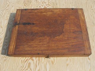 Antique Oak Hammacher Schlemmer & Co Portable Wood Divided Storage Box photo