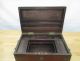 C1800s English Georgian Period Rosewood & Inlaid Brass Campaign Box 16x10x7 