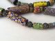 Vintage Ethnic Necklace With Venetian Millefiori Style Glass African Trade Beads Jewelry photo 2