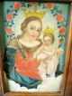 1800 ' S Retablo On Tin Of Our Lady Of Refuge With No Repaints,  Touchups Latin American photo 1