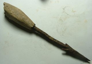 Rare Ancient Roman Infantry Weapon Iron Barbed Plumbata Lead Dart/mattiobarbuli photo