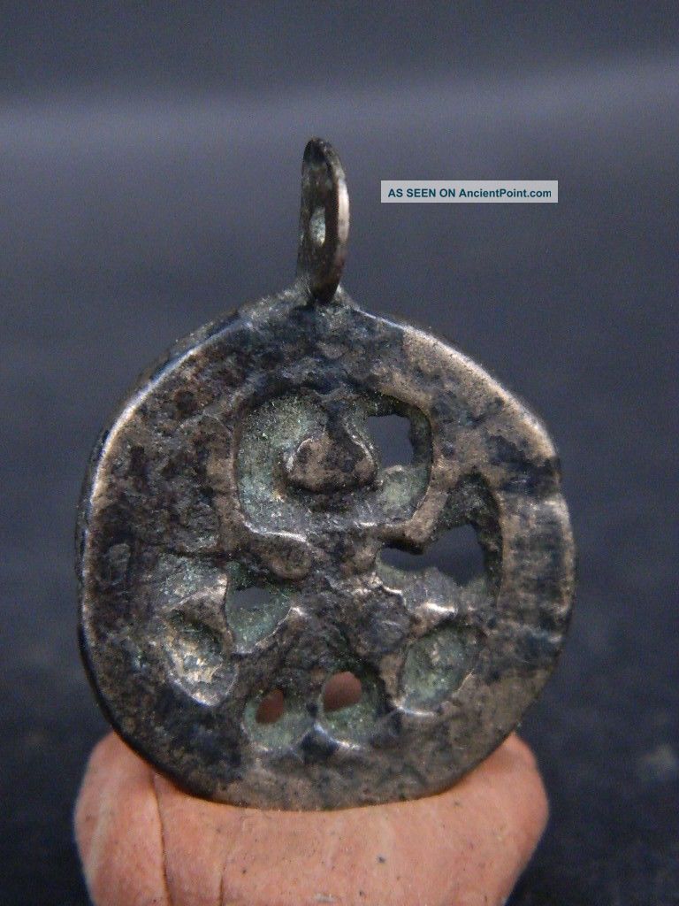 Ancient Bronze Pendant Bactrian 300 Bc Gl1671 Roman photo
