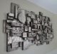 Large Silver Brutalist Abstract Art Wall Sculpture Jere Paul Evans Wood Nevelson Mid-Century Modernism photo 3