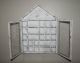 Antique Vintage Distressed White Shadow Box Shabby Wooden Shelf Glass Doors 19 ' Primitives photo 1