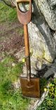 Antique Wood D - Handle Shovel Buffalo Steel Head 2 Coal Tool Primitives photo 2