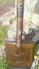 Antique Wood D - Handle Shovel Buffalo Steel Head 2 Coal Tool Primitives photo 4