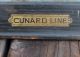 Antique Vintage Ticket Office Cunard Rms Aquitania Tin Litho Steamship Ship Sign Plaques & Signs photo 6