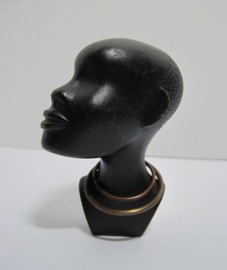 Hagenauer African Woman Bronze Sculpture Figurine Austrian Art Deco photo