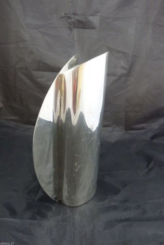 Rare Shape Large Design Metal Vase Signed Kayserzinn,  Germany photo
