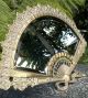 Antique French Art Deco Fan Shape Bevelled Glass Mirror - Dressing - Boudoir Mirror Art Deco photo 1