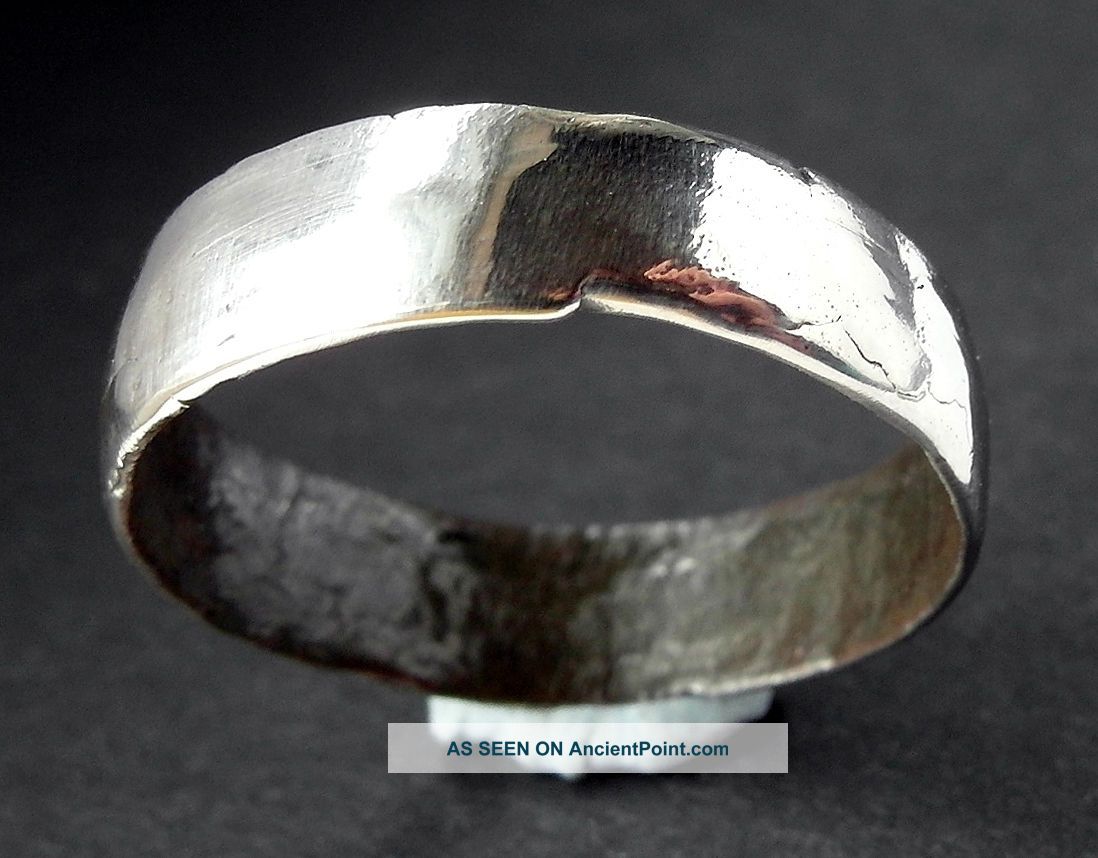 Medieval White Metal Wedding? Ring - Wearable - Something Old Roman photo