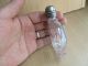 46 Old Antique Islamic Ottoman / Persian Glass Perfume Bottle With Silver Middle East photo 9