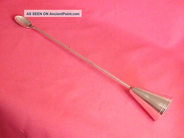 Antique Tiffany & Co.  Makers Sterling Silver 1 Piece Shot Glass W Attached Spoon Flatware & Silverware photo