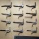 12 Cast Iron Pintals,  Mid 19th Century Other Antique Hardware photo 3