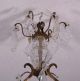 French Antique Bronze & Crystal Chandelier Or Hanging Lamp Chandeliers, Fixtures, Sconces photo 1