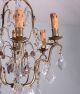 French Antique Bronze & Crystal Chandelier Or Hanging Lamp Chandeliers, Fixtures, Sconces photo 3