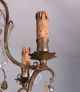 French Antique Bronze & Crystal Chandelier Or Hanging Lamp Chandeliers, Fixtures, Sconces photo 4