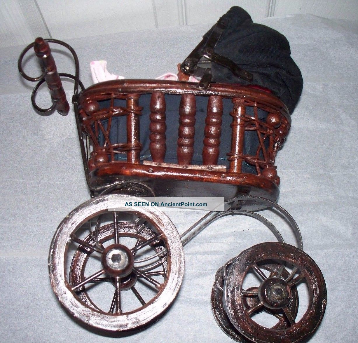 Old Metal Doll Carriage 40