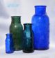 Unusual Teal Blue Colored Bromo Seltzer Antique Head Ache Cure Bottle Bottles & Jars photo 1