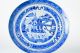 19th C Nanking Cantonese Landscape Plate Blue White Qing Top Plates photo 5