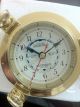Small 5.  5inch Time And Tide Clock Brass Case Clocks photo 3