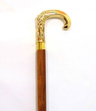 Nautical Brass Walking Canes - Wooden Walking Canes - Designer Walking Canes/stick photo