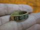 Sacred Brass Ring Size 10 Lp Mai 1986 Thai Alphabet Inside & Outer Amulet K50 Amulets photo 6