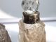 Antique Cut Glass Silver Rimmed Bottles Other Antique Sterling Silver photo 2