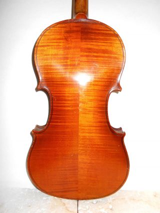 Antique Old Vintage 2 Pc Curly Maple Back Full Size Violin - photo