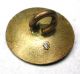 Antique Brass Cup Button W/ Cut Steel Crescent Moon & Star - 9/16 