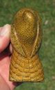 Antique Indian Made Canoe Cup Carved Bird Grouse Rare Native American photo 3