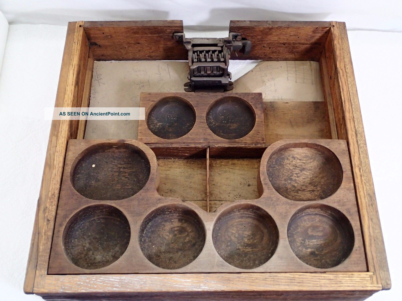 Rare Antique General Store 1800 ' S Cash Register Drawer Wooden Cash Register, Adding Machines photo