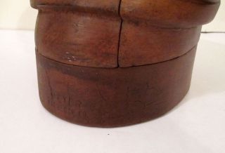 Vintage Antique Wood Puzzle Hat Block Mold Millinery Form S Pointed Cap Meyer Co photo