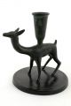 A Swedish Art Deco Patinated Bronze Nils Fougstedt Deer Candlesticks 30s Art Deco photo 3