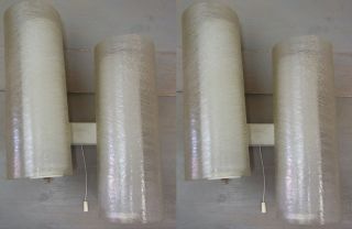 La2/69 Rare Pair Doria Glass Tube Sconces Vintage German 1960´s - 1970´s photo