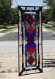• High Voltage • Beveled Stained Glass Window Panel • Huge 40 7/8” - 16 7/8” 1940-Now photo 1