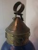 Large 1800/s Brass Fixed Onion Blue Globe Ship Boat Rr Railroad Lantern Lamp Lamps & Lighting photo 5