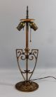 Rare Antique Aladdin Cast Iron Lamp Reverse Painted Sailing Ship Glass Shade,  Nr Lamps photo 2