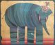 Vtg Psychedelic Circus Elephant Wall Hanging Retro Pop Art Herrero Print Mid-Century Modernism photo 1