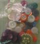 Large Bundle Of Assortment Of Antique Buttons Buttons photo 8