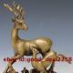Chinese Brass Handwork Carved Statue - - - - Deer Other Antique Chinese Statues photo 1