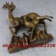 Chinese Brass Handwork Carved Statue - - - - Deer Other Antique Chinese Statues photo 5