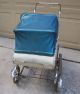 Vintage Metal Bumper Baby Carriage Stroller,  Chrome Fenders,  Spring Suspension Baby Carriages & Buggies photo 5